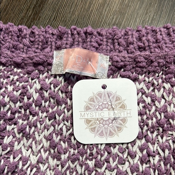 Purple Patterned Women's Sweater - Picture 3 of 3